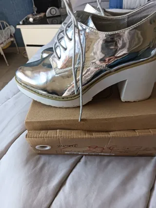 Zapato plateado
