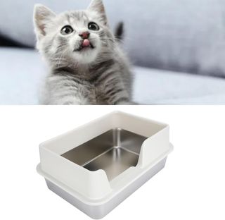 Caja de para Gatos de Acero Inoxidable, Caja de pa