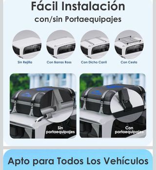 Cofre de Techo Coche 566L Impermeable 1000D