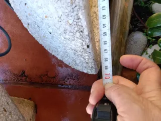 Jardineras pequeñas granito. 70 cm larga.