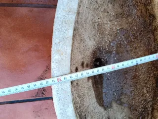 Jardineras pequeñas granito. 70 cm larga.