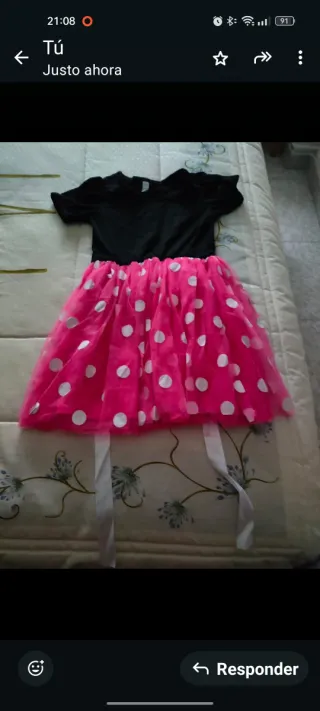 un vestido niña Mickey