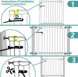 VOUNOT® Puertas de Seguridad, 75-108 cm, Barrera E