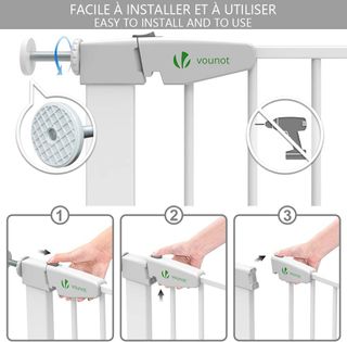 VOUNOT® Puertas de Seguridad, 75-108 cm, Barrera E