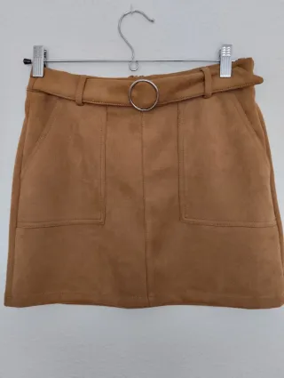 Minifalda color marrón