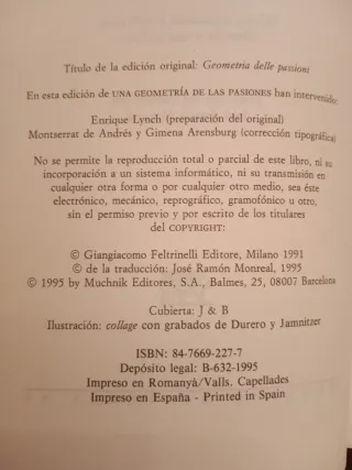 UNA GEOMETRÍA DE LAS PASIONES, BODEI REMO