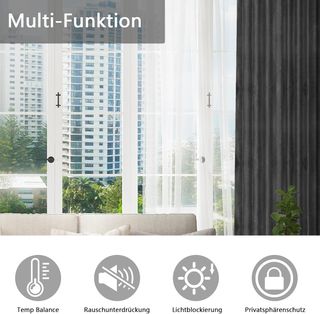 WOLTU Cortinas Opacas Terciopelo Aislantes 2 Pieza