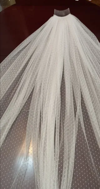 Velo de novia tul plumeti 3m