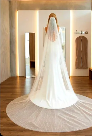 Velo de novia tul plumeti 3m