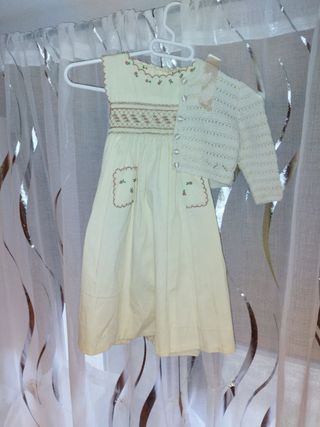 Faldón de bautizo vintage