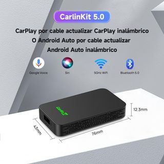 Carlinkit 5.0 CarPlay y Android Auto inalambrico (