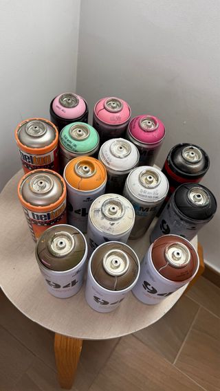 Lote Botes Spray Graffiti de diferentes colores