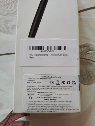 Telecamera Penna 1080P HD con Registrazione Audio