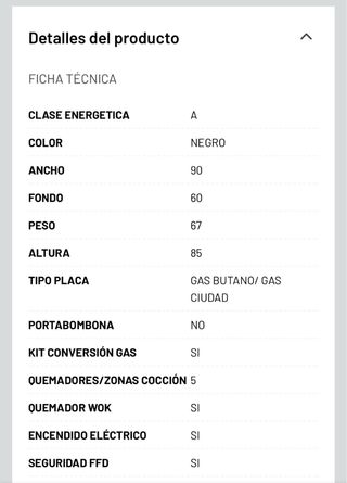 Cucina a Gas Solthermic Nera Rustica 90x