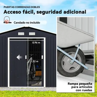 Cobertizo de Jardín 8,3 m2 277x322x192 cm