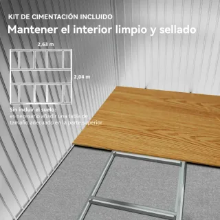 Cobertizo de Jardín 8,3 m2 277x322x192 cm