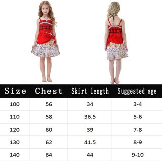 Vestido para niña de Moana, disfraz de aventura, d