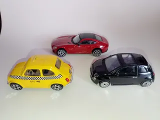 Lotto 3 modellini Bburago Auto 1/43 Fiat Mercedes