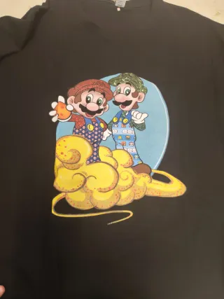 Camiseta super Mario bros manga corta