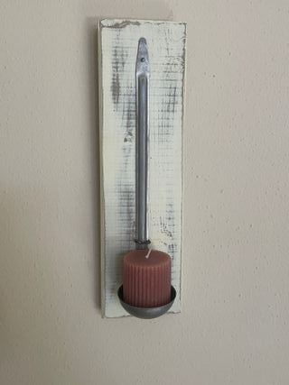 Portacandela da Parete in Legno Stile Rustico