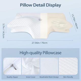 HOMCA Almohada Cervical de Espuma Viscoelastica, A