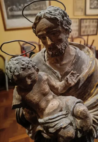 San Giuseppe con Gesù Bambino statua