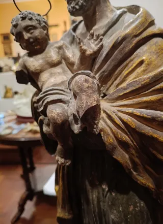 San Giuseppe con Gesù Bambino statua