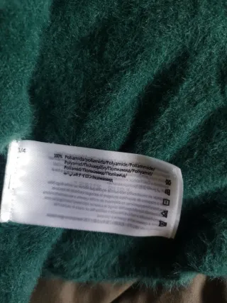 Bolero verde peludo