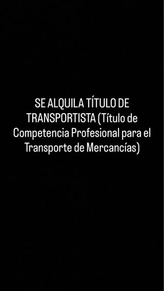 ALQUILO TITULO TRANSPORTISTA