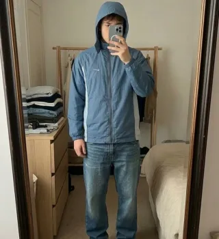 Cortavientos Nike azul vintage