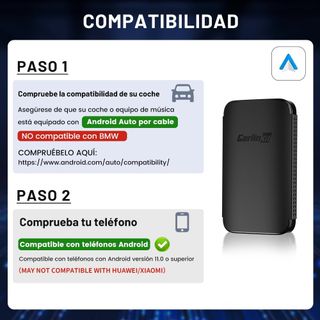 Carlinkit Android Auto inalámbrico Adaptador, conv