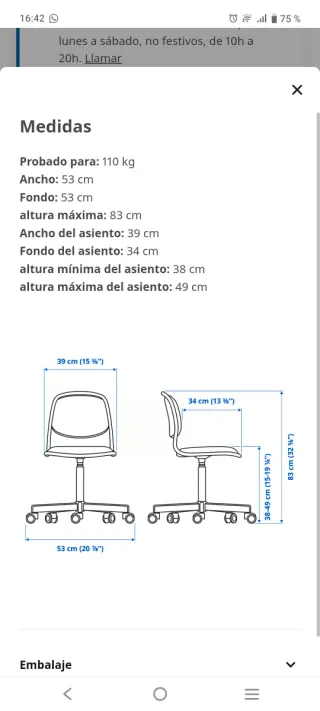 Silla de escritorio infantil IKEA blanca y rosa