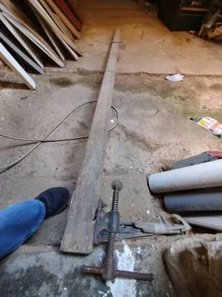 Sargento antiguo madera 3 metros