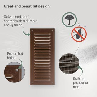 Vent Systems - Cubierta rectangular de rejilla de