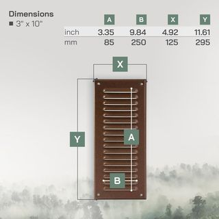 Vent Systems - Cubierta rectangular de rejilla de