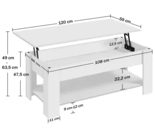 Mesa de centro blanca