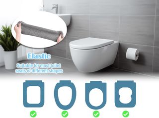 5PCS Cubierta de Asiento de Inodoro Lavable, Funda