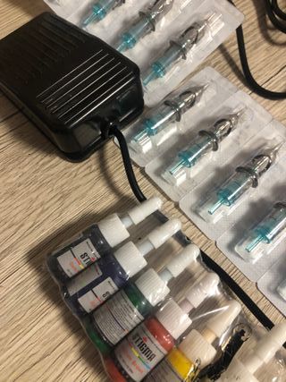 Kit Maquina Tatuar Profesional + Agujas