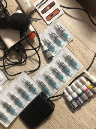 Kit Maquina Tatuar Profesional + Agujas