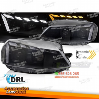 FAROS LUZ NEGRO LED DRL SEQ para VW GOLF 7 17-19