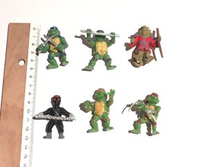 6 Muñecos Tortugas Ninja de 5 cm. NUEVOS
