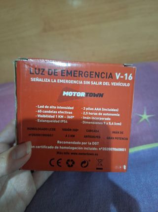Luz de Emergencia V-16 Homologada