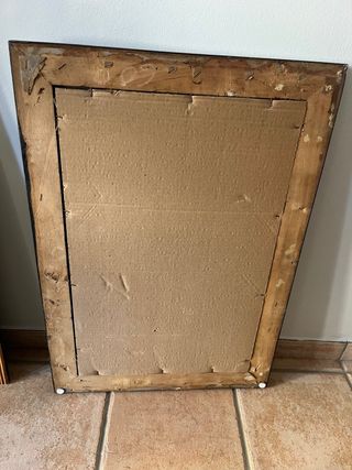 Espejo pared antiguo con marco tallado