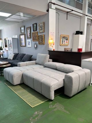 Sofá cama chaise longue gris nuevo! enviamos