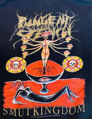 Felpa Pungent Stench con cappuccio nera