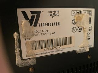 Monitor Videoseven E17PS Plata/Negro