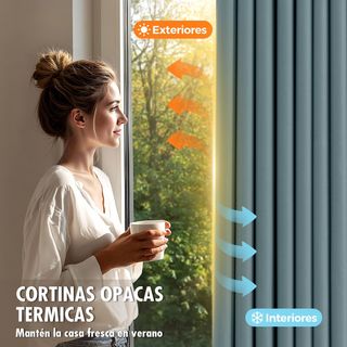 MIULEE Cortinas Salon Opacas 2 Piezas Modernas 140
