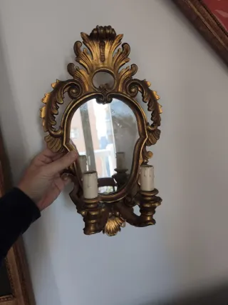 Apliques espejos cornucopia