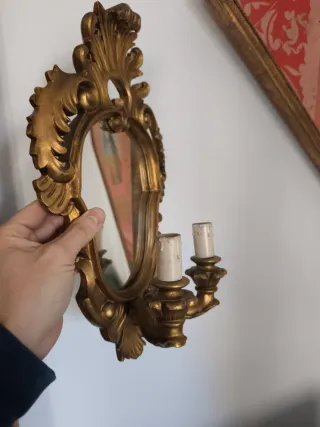 Apliques espejos cornucopia