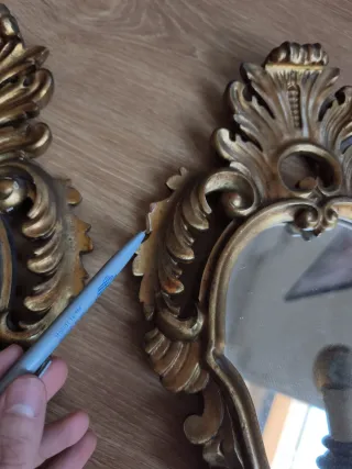 Apliques espejos cornucopia